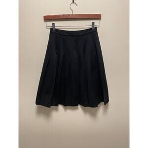 Vintage Dehen Womens Skirt 9/10 Petite Black Pleated Dark Academia Grunge 90s